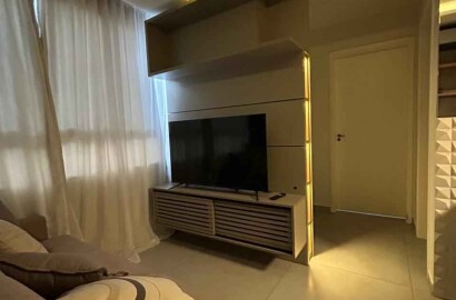 Apartamento Mobiliado para Alugar com 52 m², 2 Quartos e 2 banheiros, 1 Vaga coberta, R$2.500,00 Mensal