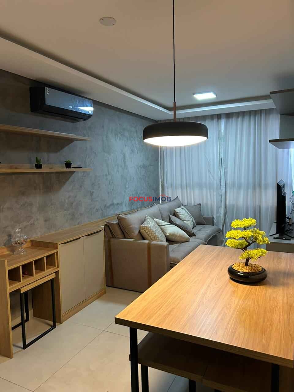 Apartamento Mobiliado para Alugar com 52 m², 2 Quartos e 2 banheiros, 1 Vaga coberta, R$2.500,00 Mensal