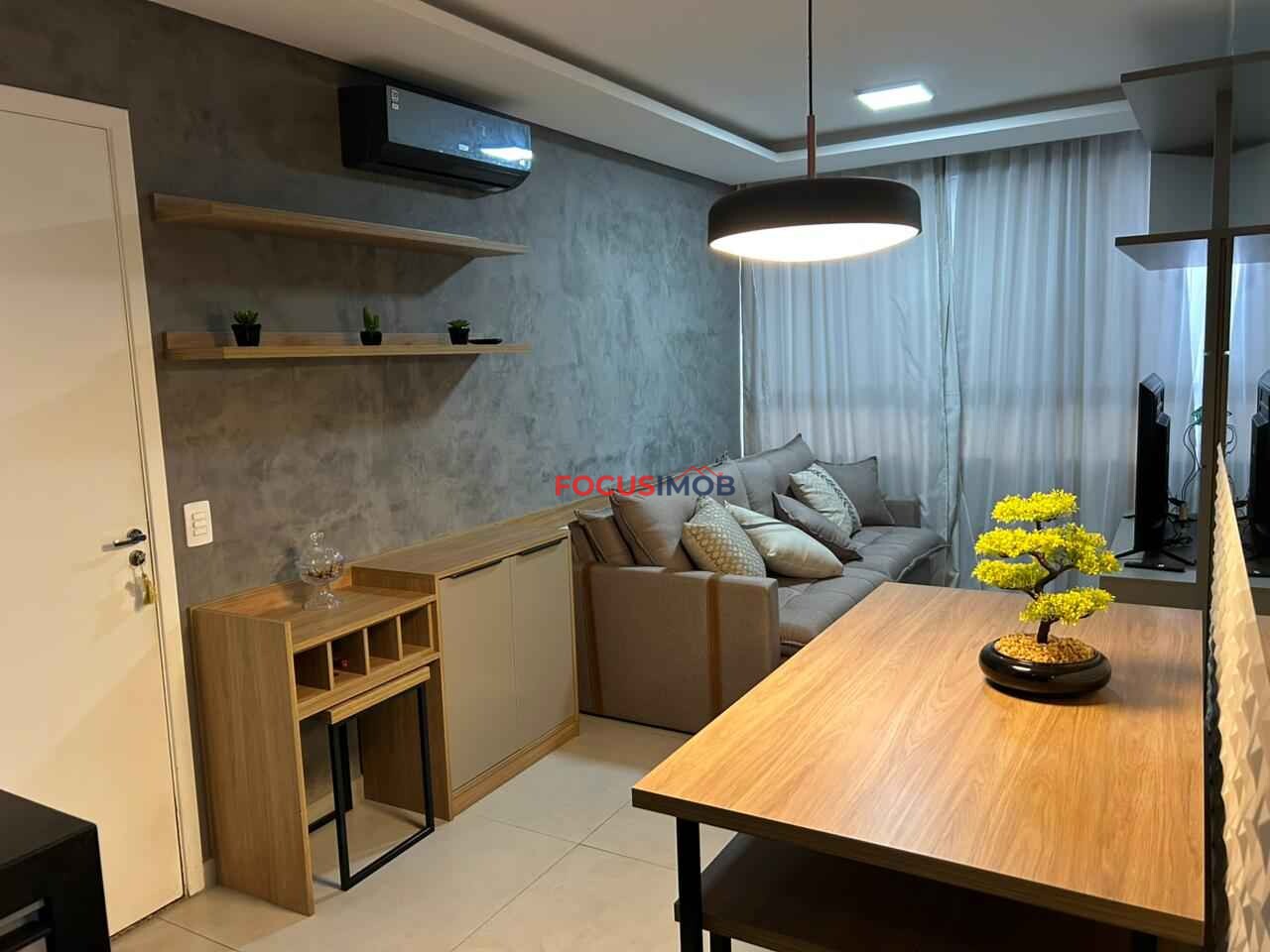 Apartamento Mobiliado para Alugar com 52 m², 2 Quartos e 2 banheiros, 1 Vaga coberta, R$2.500,00 Mensal