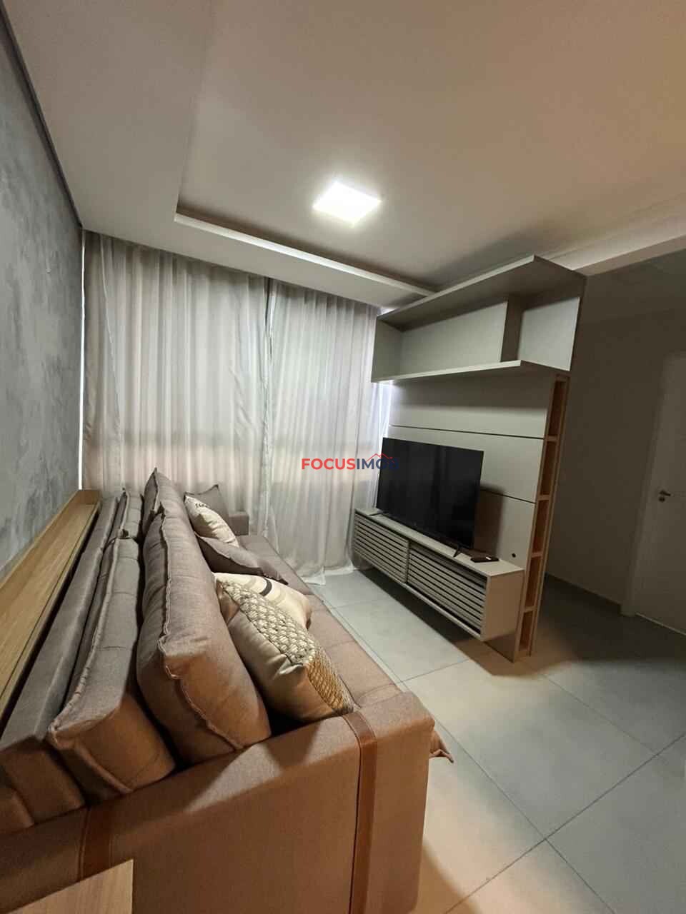 Apartamento Mobiliado para Alugar com 52 m², 2 Quartos e 2 banheiros, 1 Vaga coberta, R$2.500,00 Mensal